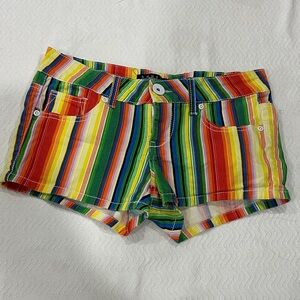 Colorful Striped Women's Shorts small